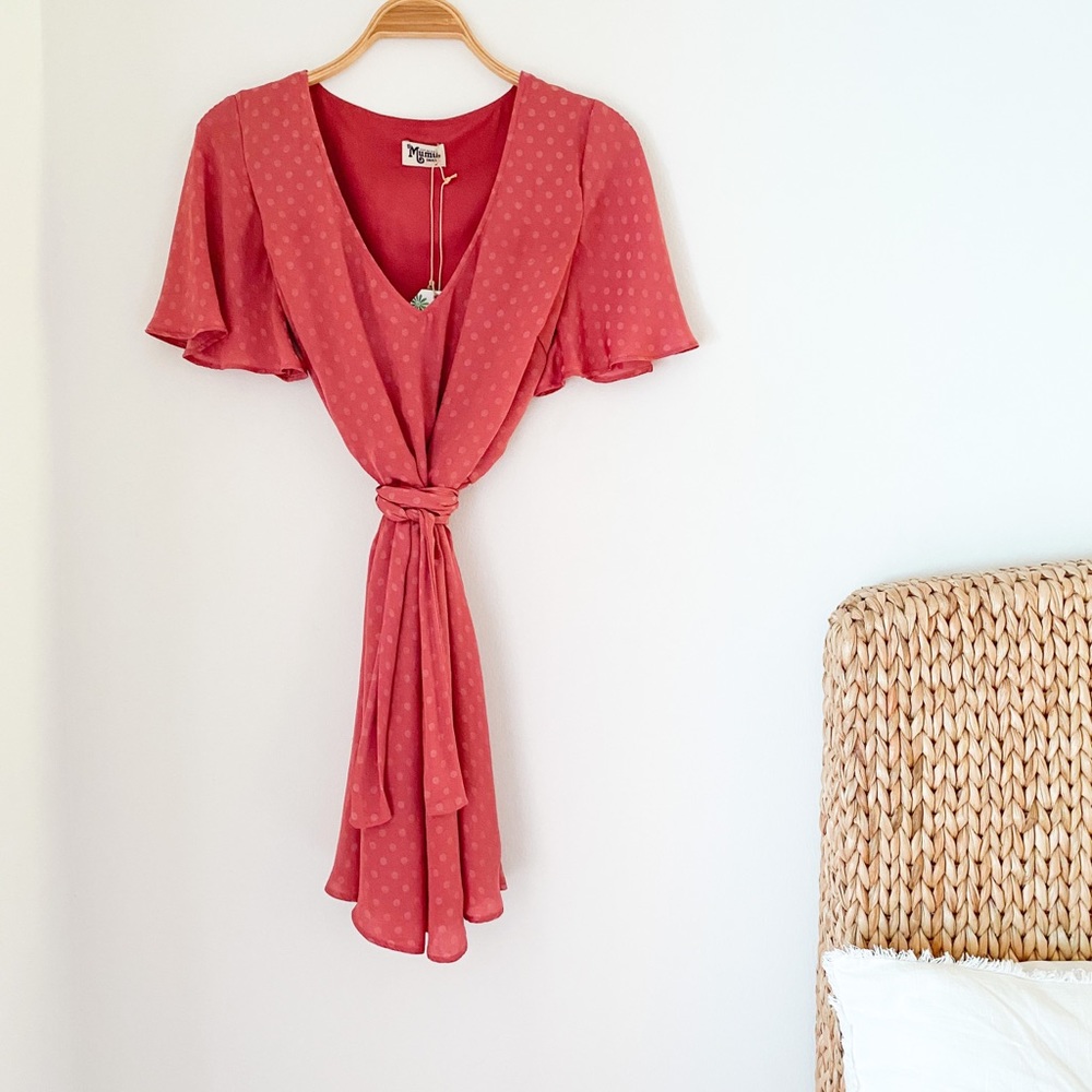 Mumu Pink Polka Dot Dress